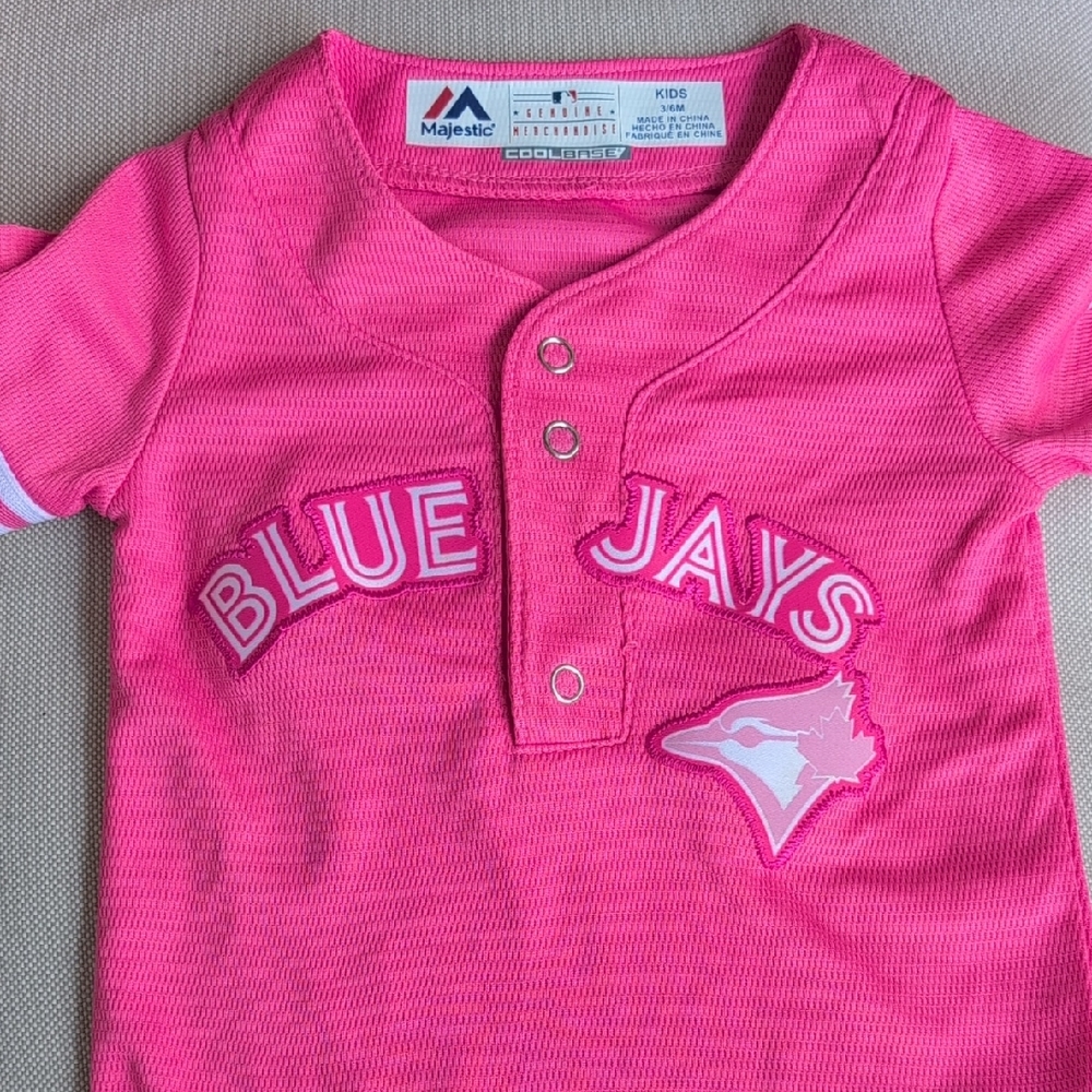 Majestic Pink Blue Jays Jersey